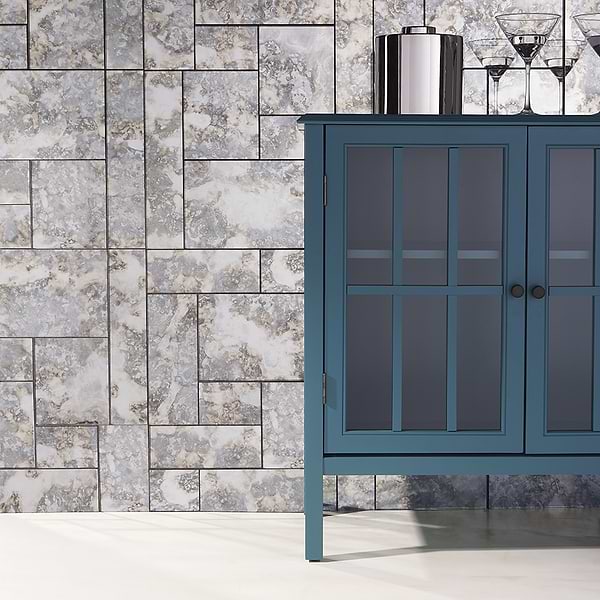 Vilna Antique Tuscan Argenta Gray 14X18 Polished Mirror Mosaic in Silver, View 1