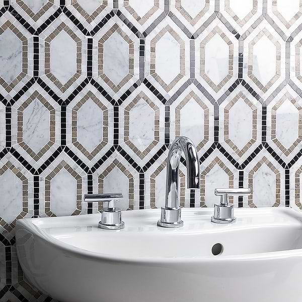 Infinity Carrara Hexagon Marble Tile