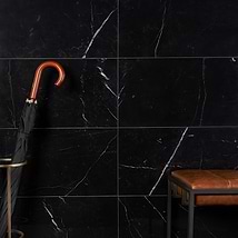 Nero Marquina 12x24 Polished Marble Tile