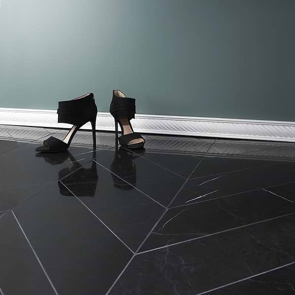 Sample-Nero Marquina Polished Marble Tile