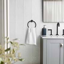 Sonya Waves Pearl White 6x16 Frosted Glass Tile