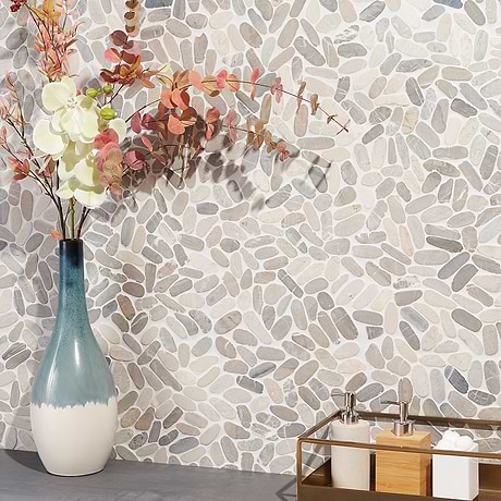 Pebble Tile for Backsplash,Kitchen Wall,Kitchen Floor,Bathroom Floor,Bathroom Wall,Shower Wall,Shower Floor,Outdoor Floor,Outdoor Wall,Commercial Floor