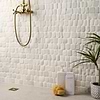 Nature Pathway Lovina White 2" Natural Stone Mosaic Tile; in White Pebblestone; for Backsplash, Bathroom Wall, Kitchen Wall, Outdoor Wall, Shower Wall, Wall Tile; in Style Ideas Farmhouse, Traditional