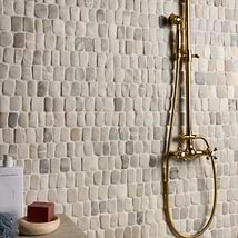 Nature Pathway Pram Gray 2" Natural Stone Mosaic Tile