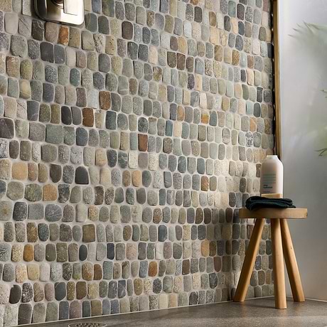 Nature Pathway Sumatra Blend Multicolor 2" Natural Stone Mosaic Tile