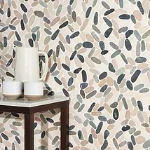 Nature Oval Raja Blend Multicolor Pebble Honed Mosaic Tile
