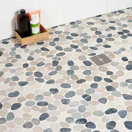 Pebble Tile for Backsplash,Kitchen Wall,Kitchen Floor,Bathroom Floor,Bathroom Wall,Shower Wall,Shower Floor,Outdoor Floor,Outdoor Wall,Commercial Floor
