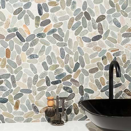 Pebble Tile for Backsplash,Kitchen Wall,Kitchen Floor,Bathroom Floor,Bathroom Wall,Shower Wall,Shower Floor,Outdoor Floor,Outdoor Wall,Commercial Floor