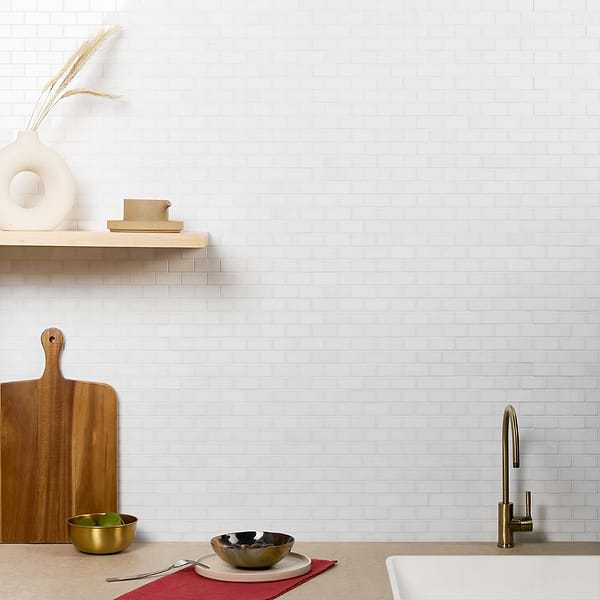 White Thassos 1x2 Polished Marble Tile