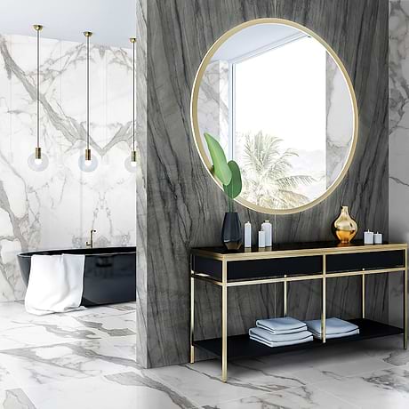Marble Look Porcelain Tile for Backsplash,Kitchen Wall,Bathroom Wall,Shower Wall,Outdoor Wall