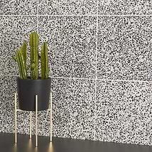 True Terrazzo Tinos Black and White 16x16 Polished Terrazzo Tile True Terrazzo Tinos Black and White 16x16 Polished Terrazzo Tile