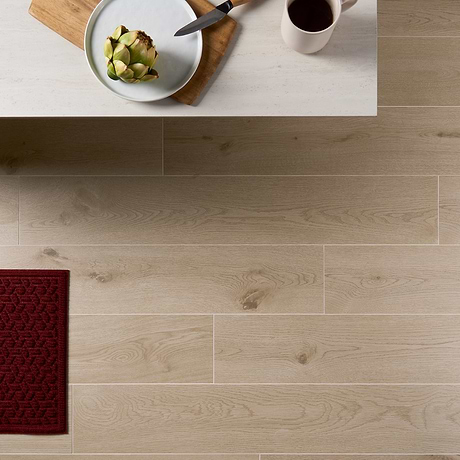 Oaktree Natural Ash Beige 8x48 Wood Look Matte Porcelain Tile