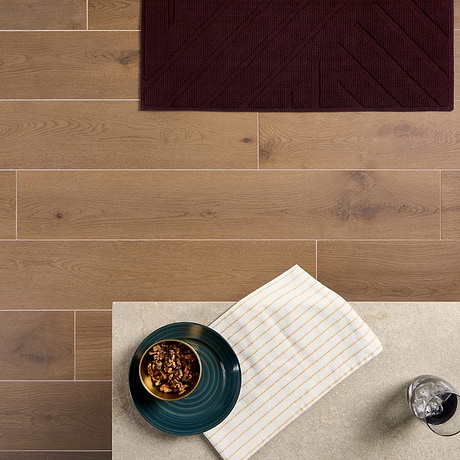 Oaktree Natural Dark Brown 8x48 Wood Look Matte Porcelain Tile