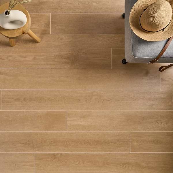 Oaktree Elegant Pale Brown 7x60 XL Wood Look Matte Porcelain Tile