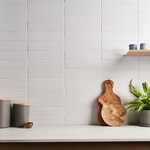 Charlotte Cloud White 3x10 Textured Matte Ceramic Subway Tile