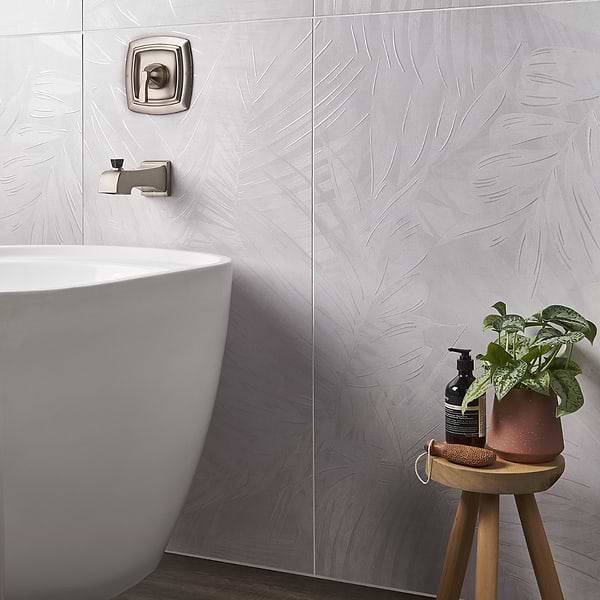 Monet Cotton Garden White 24x48 Artisan Decor Matte Porcelain Wall Tile