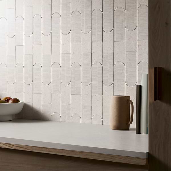 Hikari Tokyo Chalk White Textured Matte Porcelain Mosaic Tile