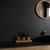 Prints Antracite Black 24x48 Matte Porcelain Tile