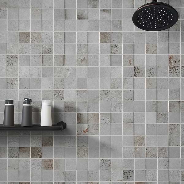 Angela Harris Flatiron Gray 2x2 Matte Porcelain Mosaic