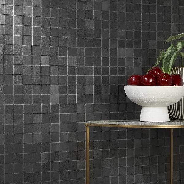 Hewlett Black Iron 2x2 Matte Porcelain Mosaic Tile