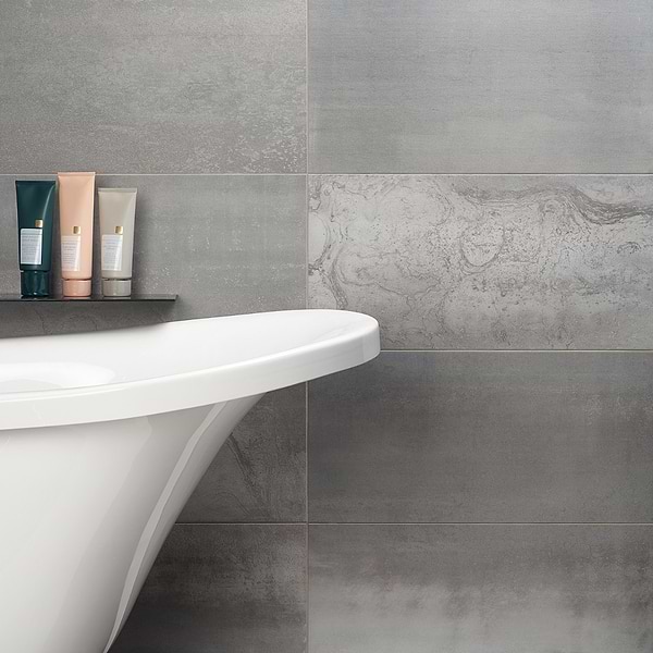 Hewlett Metal Silver 12x24 Matte Porcelain Tile