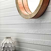 Klondike Yukon White 16x48 3D Matte Ceramic Tile; in White White Body Ceramic; for Backsplash, Bathroom Wall, Kitchen Wall, Shower Wall, Wall Tile; in Style Ideas Cottage, Craftsman, Farmhouse, Mid Century, Modern