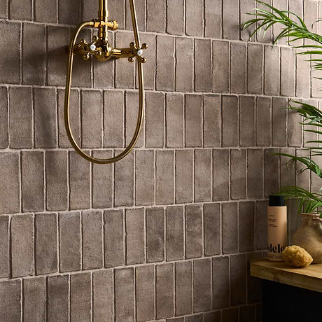 Terra Villa Gray 2x6 Matte Presealed Genuine Terracotta Tile