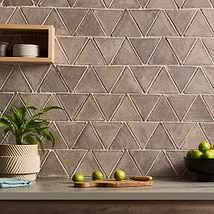 Terra Villa Gray 6" Triangle Matte Presealed Genuine Terracotta Tile