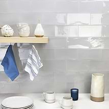 Aruba Pearl Gray 5x10 Polished Ceramic Subway Wall Tile