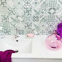 Santa Monica Cold Deco 4x12 Ceramic Wall Tile