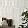 Kent White 3x12 3D Picket Polished Ceramic Tile; in White Ceramic; for Backsplash, Bathroom Wall, Kitchen Wall, Shower Wall, Wall Tile; in Style Ideas Classic, Contemporary, Cottage, Craftsman, Farmhouse, Mid Century, Modern, Traditional, Transitional