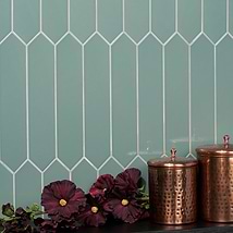 Kent Jade Green 3x12 Picket Polished Ceramic Wall Tile