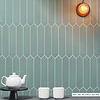 Kent Jade Green 3D 3x12 Contour Picket Polished Ceramic Wall Tile