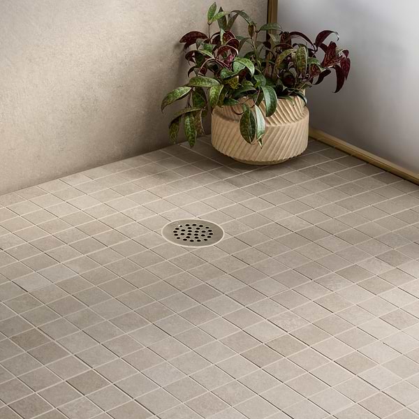 Stoneside Cream Beige 2x2 Porcelain Matte Mosaic Tile