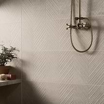 Stoneside Cream Beige Chevron 12x36 Textured Matte Ceramic Tile