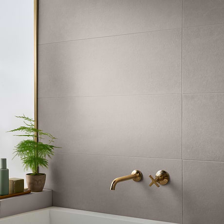 Stoneside Linen Warm Gray 12x36 Matte Ceramic Tile