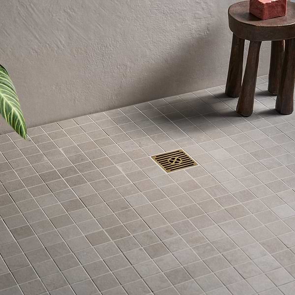 Stoneside Linen Warm Gray 2x2 Porcelain Matte Mosaic Tile