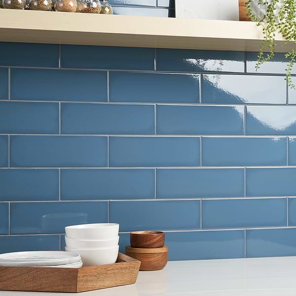 Park Hill Blue 4x12 Polished Porcelain Tile
