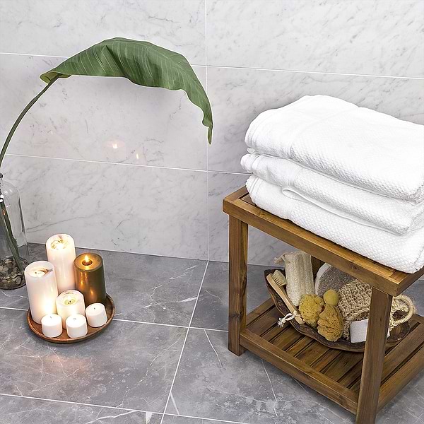 Marble Tech Grigio Imperiale 12x24 Matte Marble Look Porcelain Tile