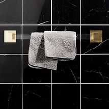 Marble Tech Port Laurent 6x6 Polished Nero Marquina Look Porcelain Tile
