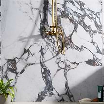 Autograph Arabescato White 48x48 Marble Look Satin Porcelain Tile