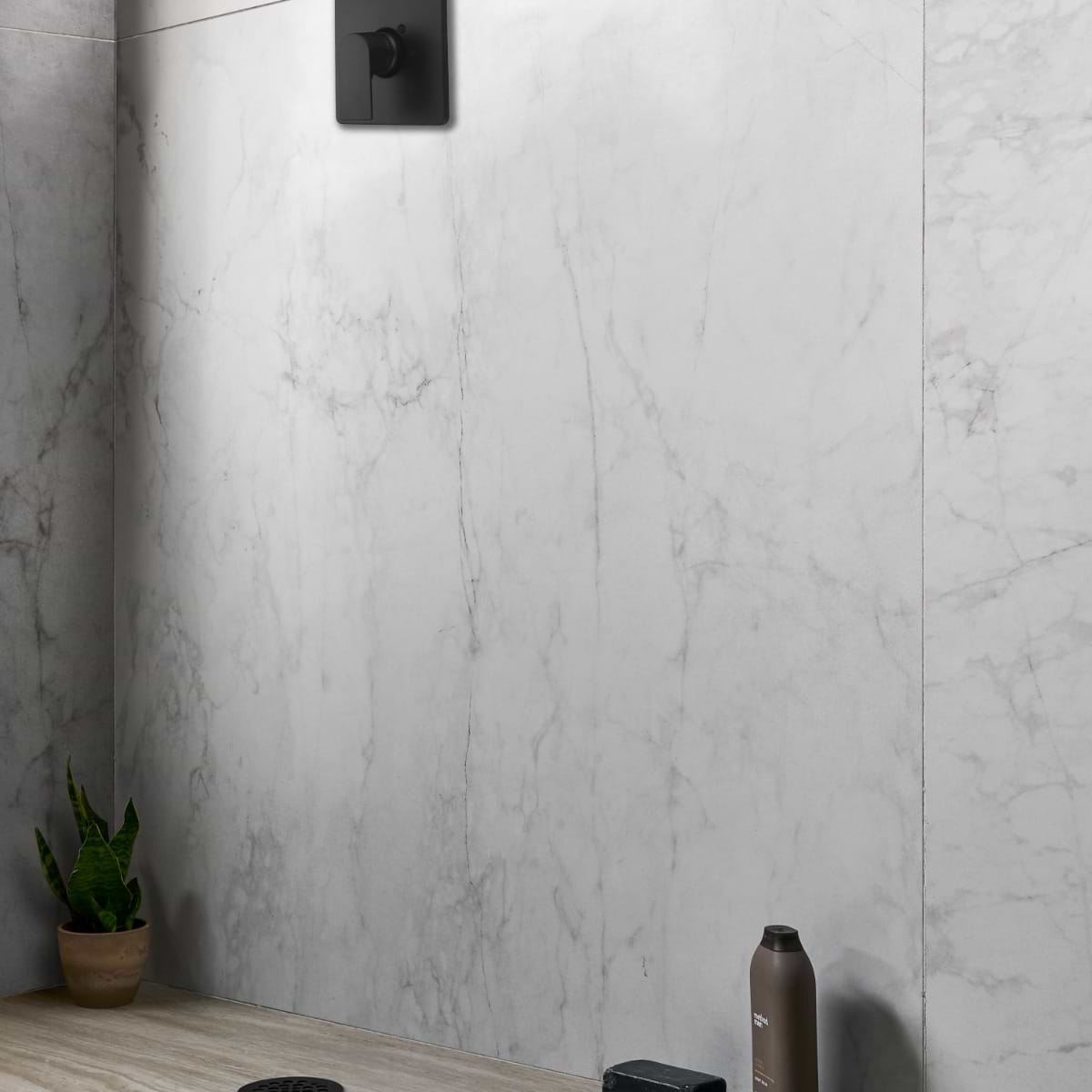 Autograph Caldia Oro White 48x48 Marble Look Satin Porcelain Tile; in White, Gold, Gray Porcelain; for Backsplash, Bathroom Floor, Bathroom Wall, Commercial Floor, Floor Tile, Kitchen Floor, Kitchen Wall, Outdoor Wall, Shower Wall, Wall Tile; in Style Ideas Classic, Traditional, Transitional; released 2025; new, trends