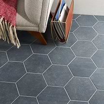 Texstone Antracita Dark Gray 9" Matte Porcelain Hexagon Tile