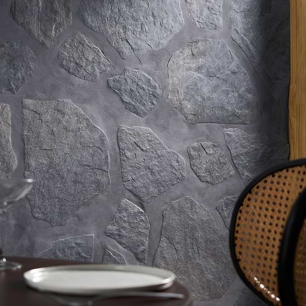 Pathstone Grafito Gray Textured Matte Porcelain Flagstone Tile