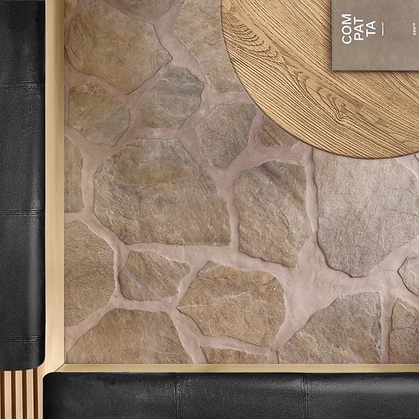 Pathstone Taupe Textured Matte Porcelain Flagstone Tile