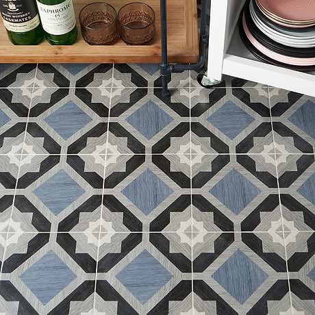Encaustic Look Porcelain Tile for Backsplash,Kitchen Floor,Kitchen Wall,Bathroom Floor,Bathroom Wall,Shower Wall,Shower Floor,Outdoor Wall,Commercial Floor