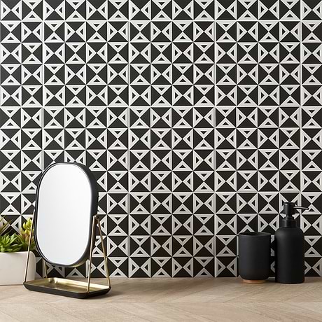 B2W Angle Negative 8x8 Matte Porcelain Tile