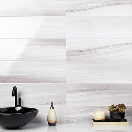 Everest Gray 8x24 Polished Ceramic Tile