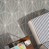 Pergola Beams Graphite Gray 12.5" Hexagon Matte Porcelain Tile; in Graphite + Tan Lines Porcelain; for Backsplash, Bathroom Floor, Bathroom Wall, Commercial Floor, Floor Tile, Kitchen Floor, Kitchen Wall, Outdoor Floor, Outdoor Wall, Pool Tile, Shower Floor, Shower Wall, Wall Tile; in Style Ideas Contemporary, Craftsman, Industrial, Mid Century, Modern; released 2025; new, trends