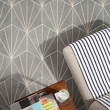 Pergola Beams Graphite 12.5" Hexagon Gray Matte Porcelain Tile
